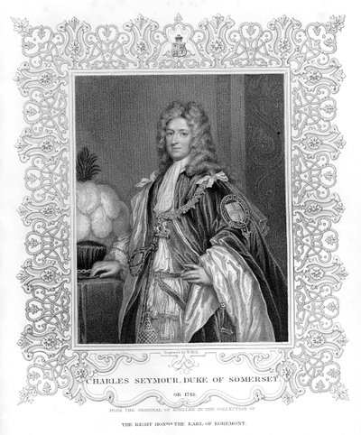 Portræt af Charles Seymour, hertug af Somerset af English School